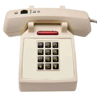 Med-Pat D2600C Retro Corded Desk Phone – Beige Analog Landline with Volume & Hearing Aid Support - MedPat Solutions