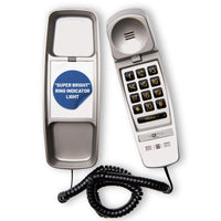 Med-Pat TL-460 Trimline Landline Phone – Wall Mount, Volume Boost, Lighted Ring for Seniors - MedPat Solutions