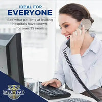 Med-Pat XL3060 Pewter Landline Phone – Volume Boost, Visual Ring Light, Hearing Aid Compatible - MedPat Solutions