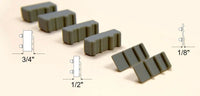 Med-Pat adjustable bedrail holder components showcasing various sizes for hospital bed phones.
