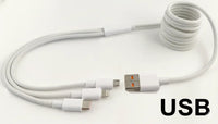 3-in-1 Braided USB Charging Cable | Lightning • Micro-USB • USB-C | Choose USB-A or USB-C Input MedPat Solutions