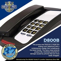 Med-Pat D800 Single Line Analog Desk Set Telephone - MedPat Solutions