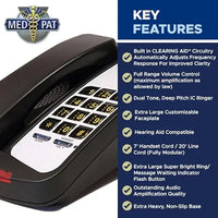 Med-Pat D800 Single Line Analog Desk Set Telephone - MedPat Solutions