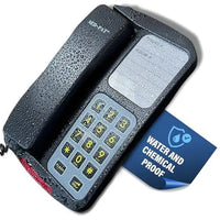 Med-Pat D8WP Waterproof Desk & Wall-Mountable Phone | Oversized Buttons, Ring Light, Volume Control – For Hospitals, Pools & Wet Areas – Black or Cream - MedPat Solutions
