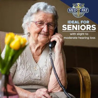 Med-Pat T-4 Trimline Telephone | Corded, Wall Mountable, Hearing Aid Compatible | Senior & Healthcare Phone - MedPat Solutions