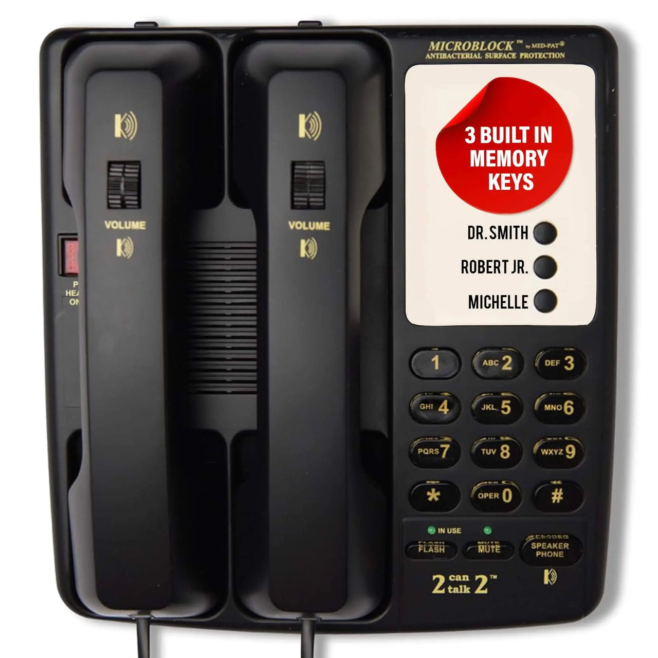 Téléphone fixe avec répondeur et haut-parleur filaire Téléphone fixe avec répondeur et haut-parleur filaire