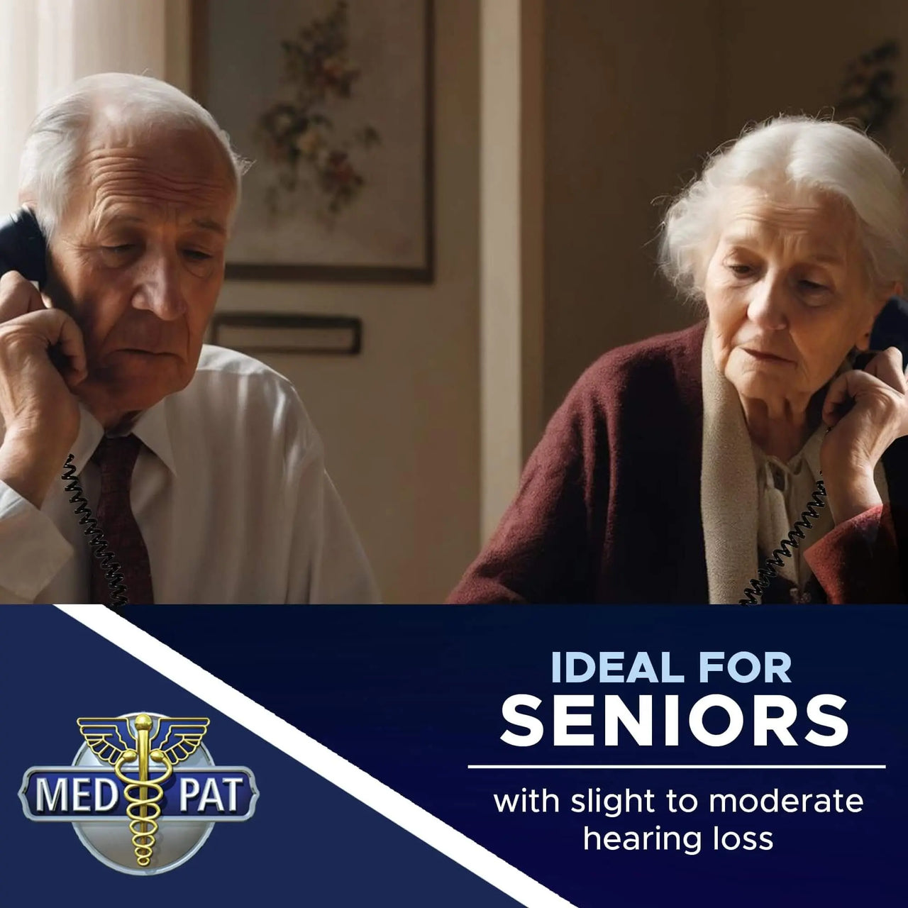 Med-Pat D2200  “2 Can Talk 2” Telephone | Dual Handset Landline Phone with Memory Keys & Enhanced Volume - MedPat Solutions