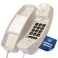 Med-Pat T1C Sleek Trimline Corded Telephone – Dove Gray | Wall-Mountable, Hearing Aid Compatible, Ring/In-Use Light - MedPat Solutions