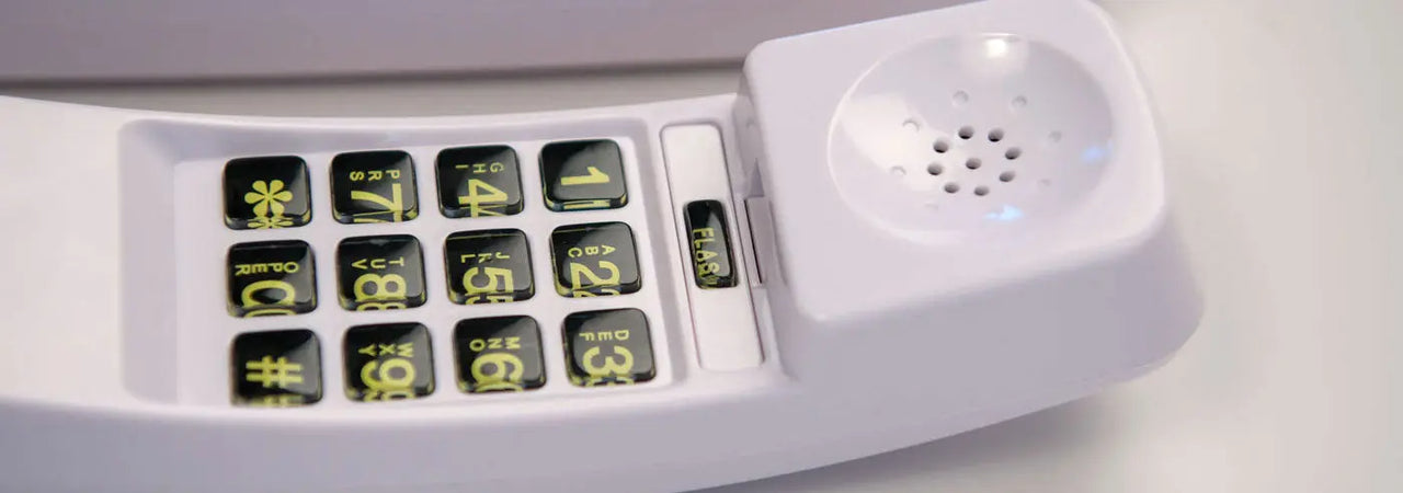 Close-up of Med-Pat T3 large easy-to-see keypad and volume control