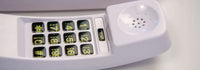 Close-up of Med-Pat T3 large easy-to-see keypad and volume control