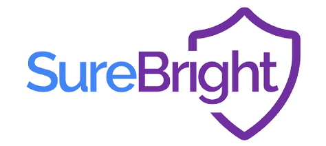 SureBright logo featuring a shield design, symbolizing product warranty and protection.