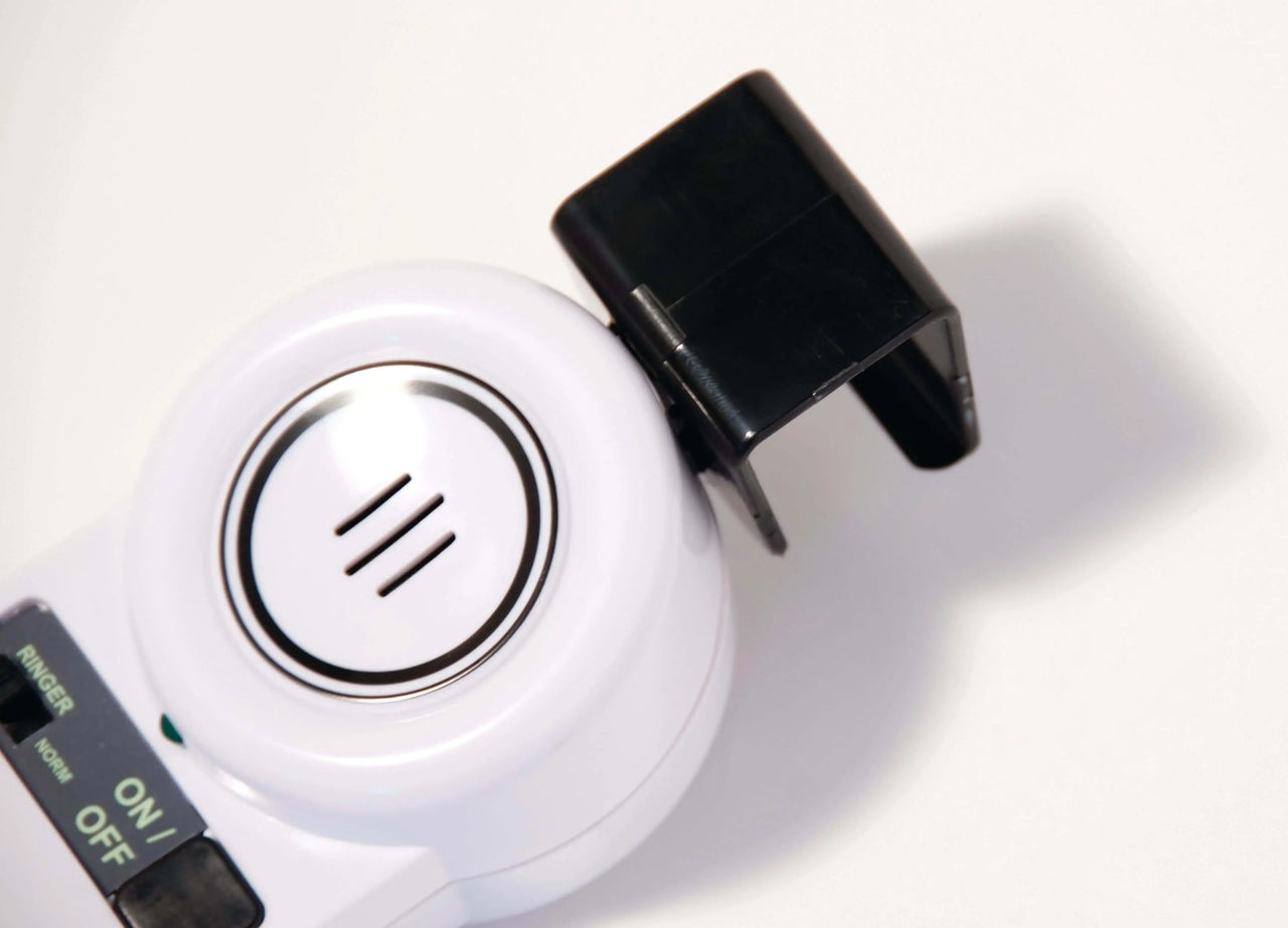 Med-Pat CL Bed Rail Clip for One-Piece Phones | Secure Mounting for Hospital Beds – Available in White, Black, and Beige - MedPat Solutions