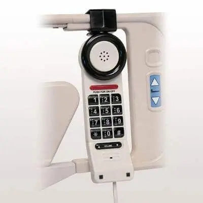 Med-Pat CL Bed Rail Clip for One-Piece Phones | Secure Mounting for Hospital Beds – Available in White, Black, and Beige - MedPat Solutions