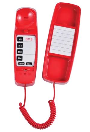FIRST M by TAFEA Emergency Phone | One-Button 911 Dialer, Programmable M2–M4, Hands-Free Listening, Loud Ringer – Ideal for Homes, Gyms, Hospitals, Hotels & Public Spaces - MedPat Solutions
