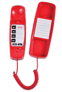 FIRST M by TAFEA Emergency Phone | One-Button 911 Dialer, Programmable M2–M4, Hands-Free Listening, Loud Ringer – Ideal for Homes, Gyms, Hospitals, Hotels & Public Spaces - MedPat Solutions