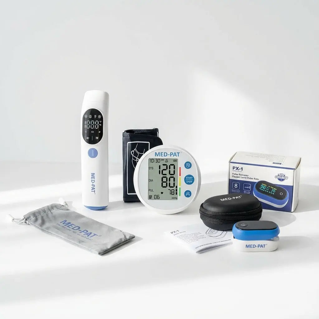 Med-Pat Total Health Bundle | Thermometer, BP Monitor & Pulse Oximeter